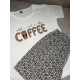Женская пижама, домашний костюм футболка и шорты Coffee котон