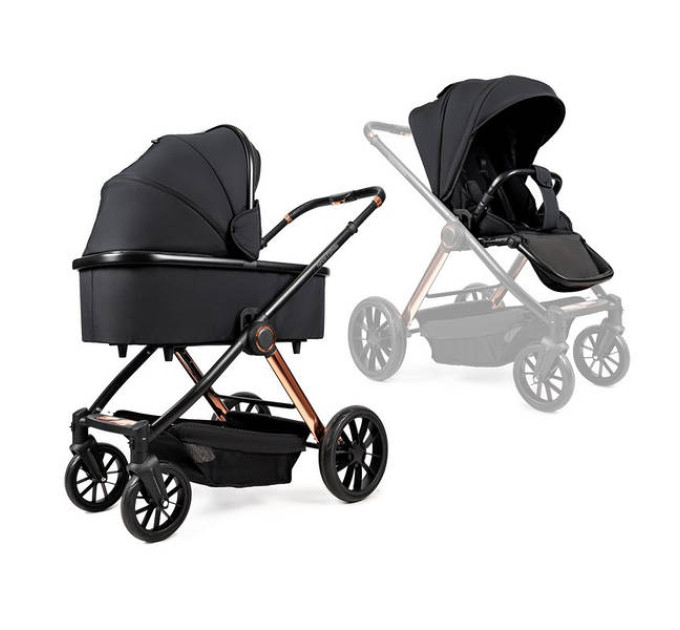  Детская коляска 2в1 Ninos Estrella Black Gold