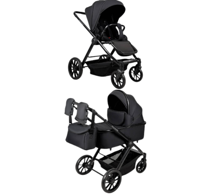  Детская коляска 2в1 Ninos Estrella Black Black