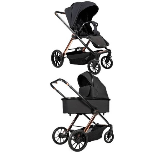  Детская коляска 2в1 Ninos Estrella Black Gold