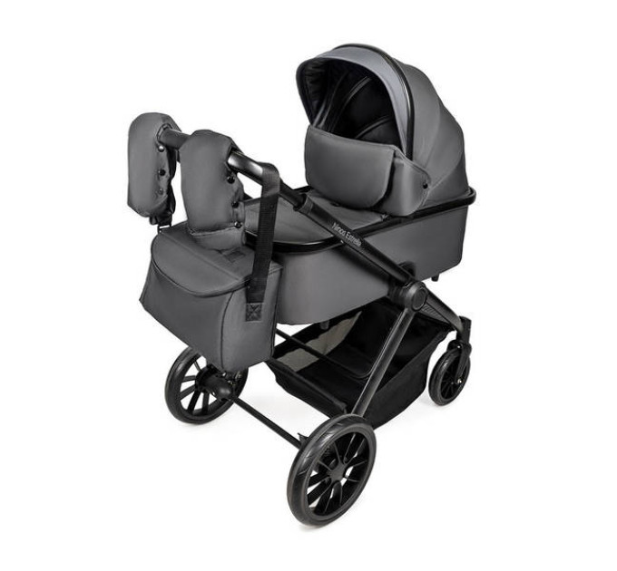 Детская коляска 2в1 Ninos Estrella Grey Black