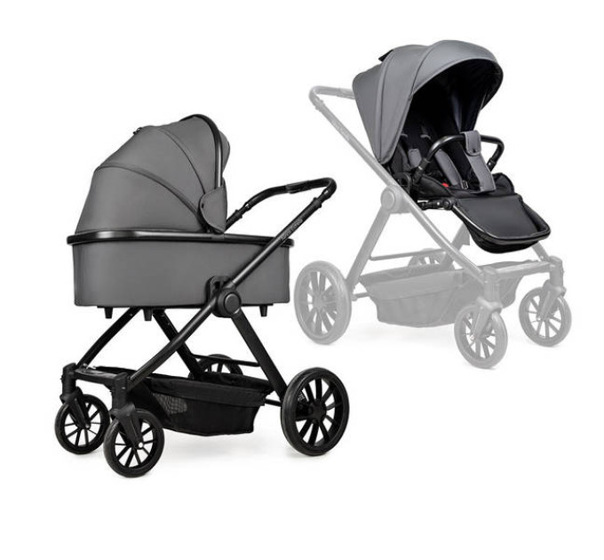  Детская коляска 2в1 Ninos Estrella Grey Black