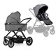  Детская коляска 2в1 Ninos Estrella Grey Black