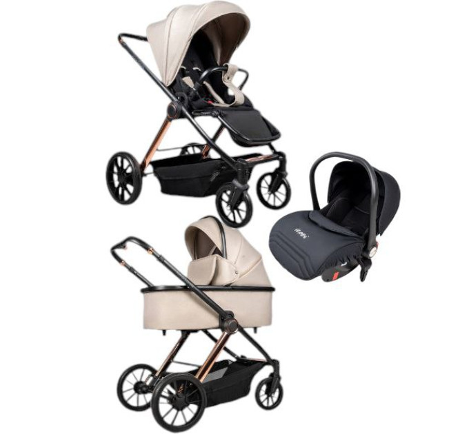  Детская коляска 3в1 Ninos Estrella Beige Gold