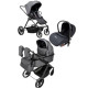  Дитяча коляска 3в1 Ninos Estrella Grey Black