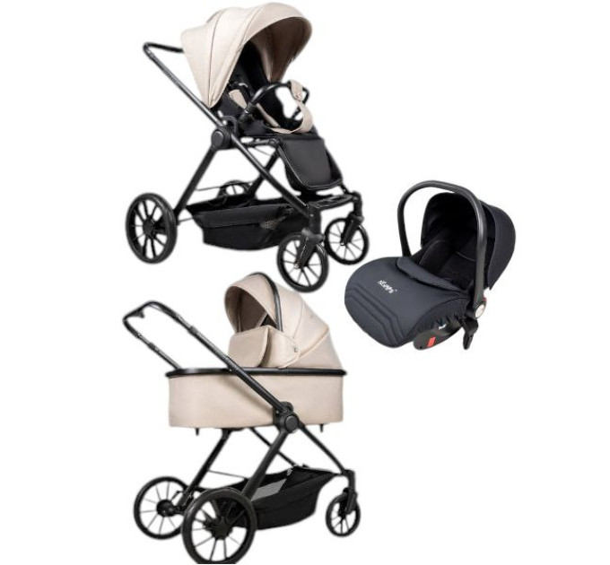  Детская коляска 3в1 Ninos Estrella Beige Black