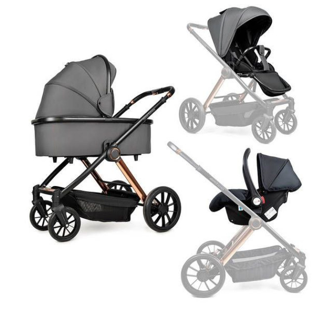  Детская коляска 3в1 Ninos Estrella Grey Gold