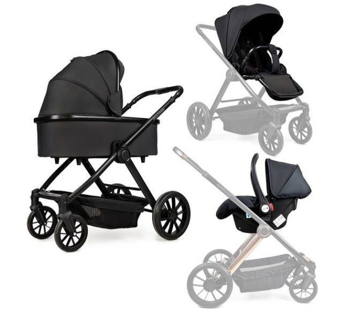 Детская коляска 3в1 Ninos Estrella Black Black