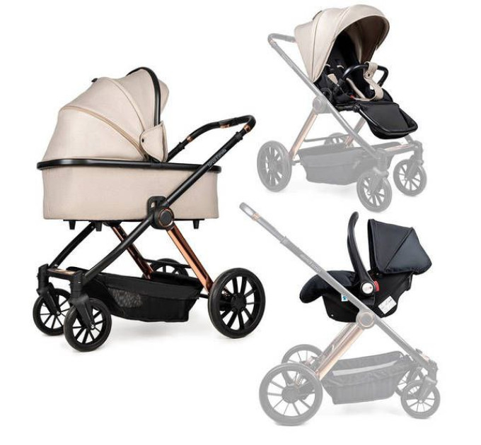  Детская коляска 3в1 Ninos Estrella Beige Gold