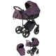 Дитяча коляска 2в1 (3в1) Angelina Respect | Фіолетова(колеса надувні або гелеві)