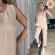 Женский костюм из креп жатки с майкой и брюками