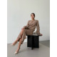 Жіночий вельветовий костюм зі спідницею