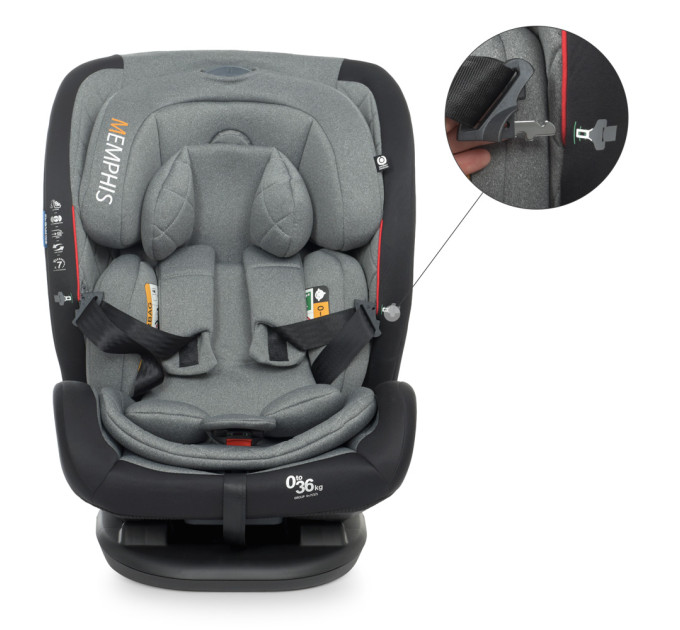Автокресло ME 1093 MEMPHIS Gray Black