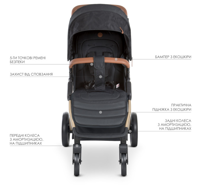 Коляска детская ME 1053G DYNAMIC PRO Special Black