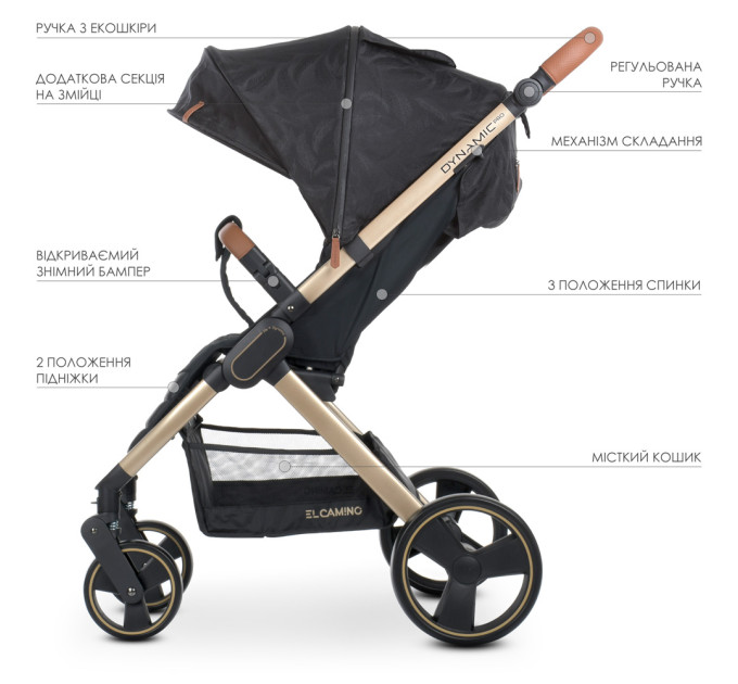 Коляска детская ME 1053G DYNAMIC PRO Special Black
