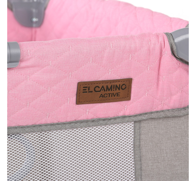 Манеж ME 1097 CASTLE Pink Gray