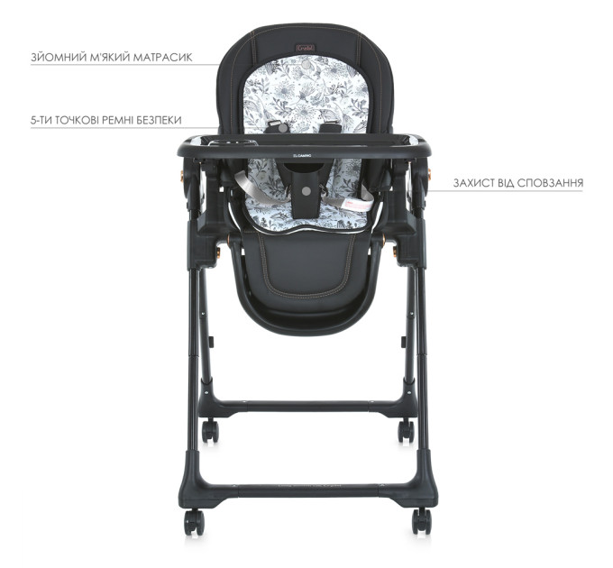 Стільчик ME 1037-B CRYSTAL Black Gold