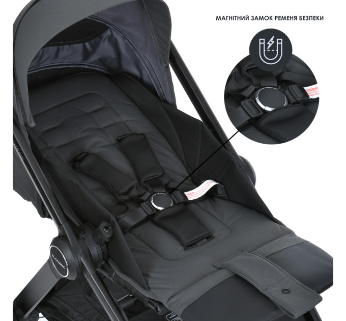 Коляска детская 2в1 ME 1126 GENESIS Asphalt Gray