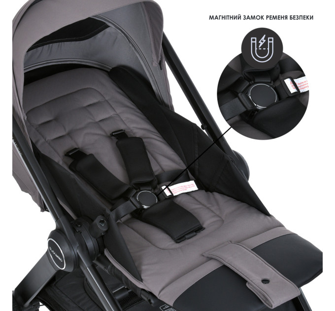 Коляска дитяча 2в1 ME 1126 GENESIS Taupe Gray
