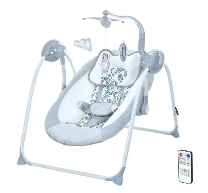 Качели ME 1075 TEDDY Gray Mint Feathes