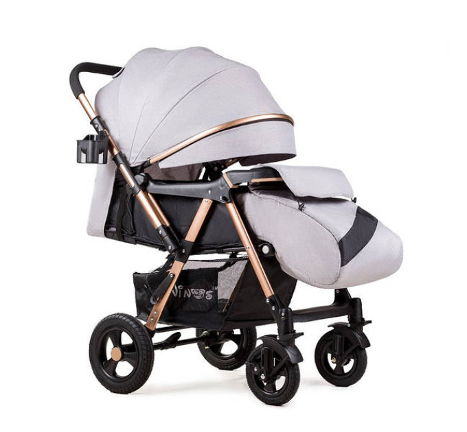  Прогулочная детская коляска-тележка Ninos Maxi Light Grey