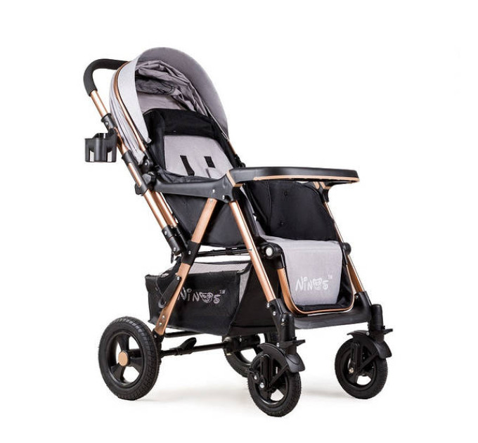  Прогулочная детская коляска-тележка Ninos Maxi Light Grey