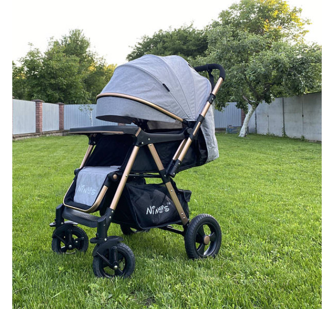  Прогулочная детская коляска-тележка Ninos Maxi Light Grey